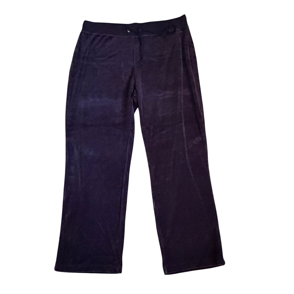N.Y.L. New‎ York Laundry Velour Lounge Pants Womens 2X Navy Blue NEW Drawstring